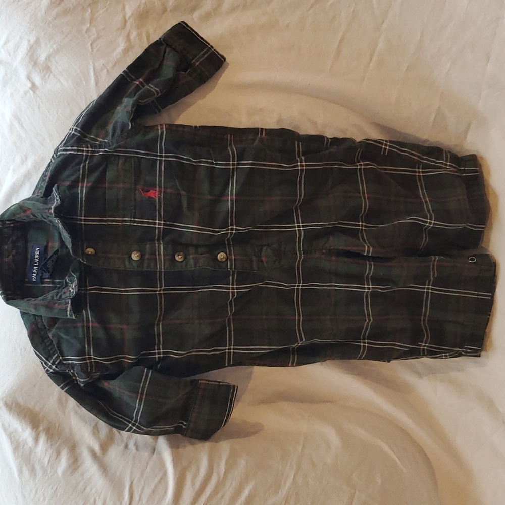 🌟3/$10 Ralph Lauren 6-12 mo. Boys button up bodysuit
